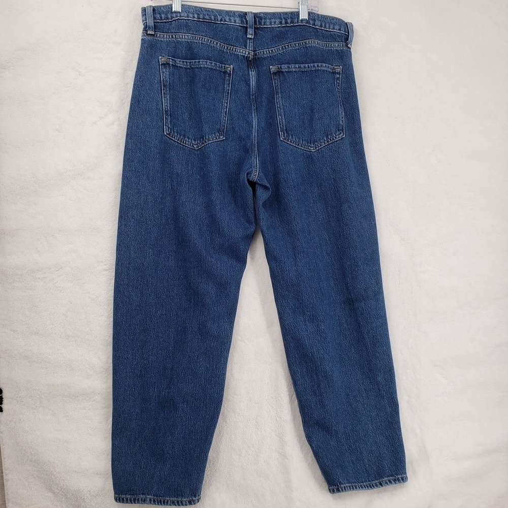 Banana Republic Women US 31 Short High Rise Barrel Fit Denim Blue Jeans med wash - Picture 3 of 11